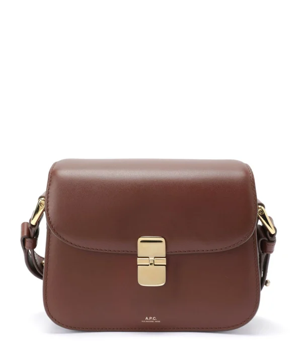 A.P.C. Sac Grace Small Cuir Lisse Noisette 1