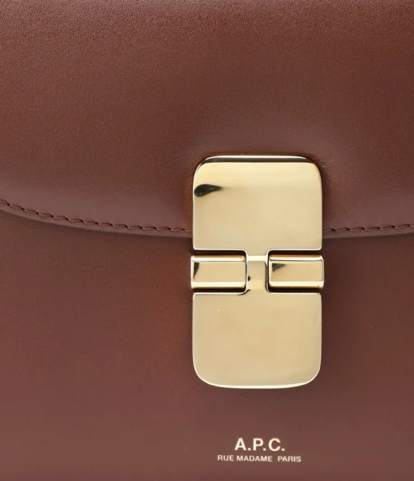 A.P.C. Sac Grace Small Cuir Lisse Noisette 5