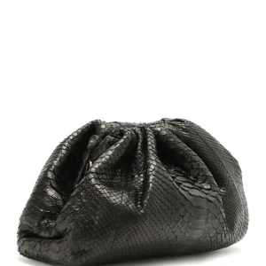 SISTA PARIS Sac Big Uniq Cuir Souple Python Noir 12