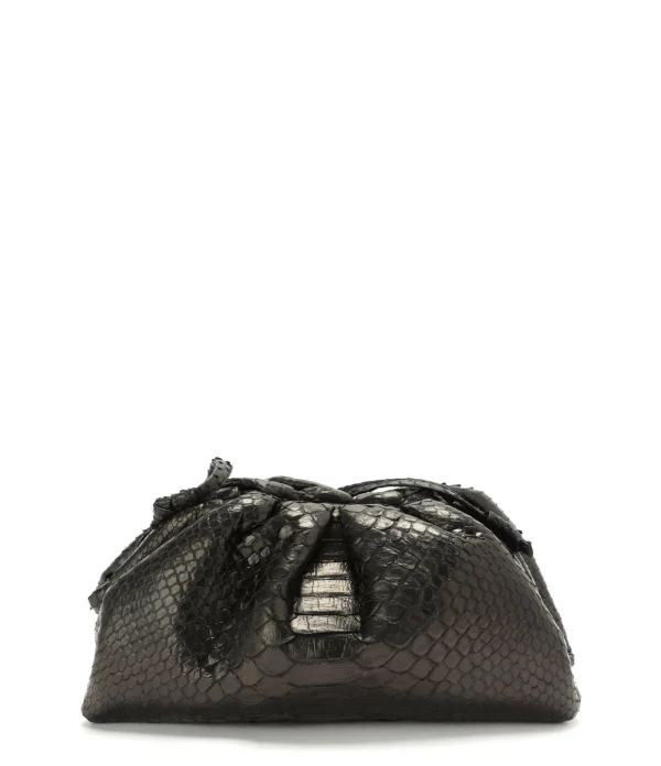 SISTA PARIS Sac Baby Uniq Cuir Souple Python Noir 1