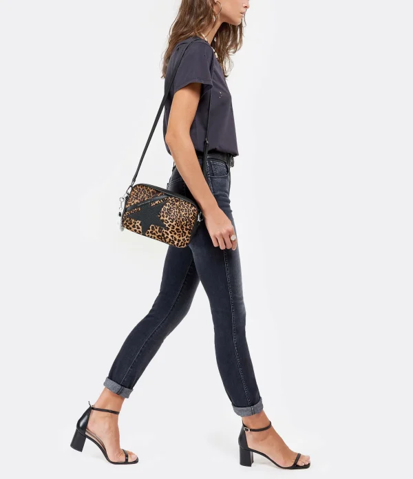 GOLDEN GOOSE Sac Star Cuir Pony Léopard Noir magasin en ligne france 7