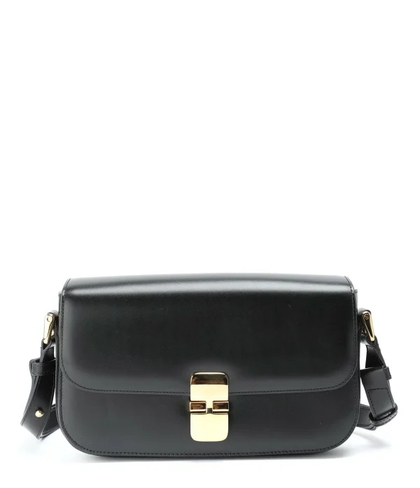 A.P.C. Sac Grace Baguette Cuir Lisse Noir prix le plus bas 1