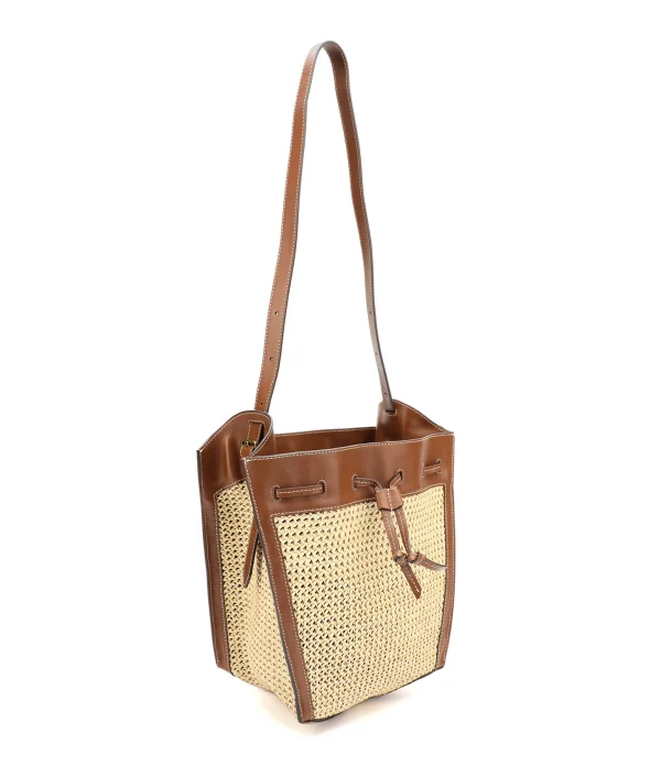 ISABEL MARANT Sac Seau Buky Raphia Cognac Naturel 3