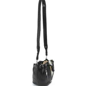 SISTA PARIS Sac Amber Python Noir Argenté 10