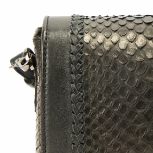 SISTA PARIS Sac Lou Cuir Python Noir 16