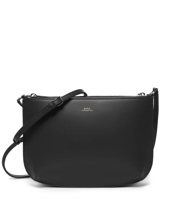 A.P.C. Sac Sarah Cuir Lisse Noir 1