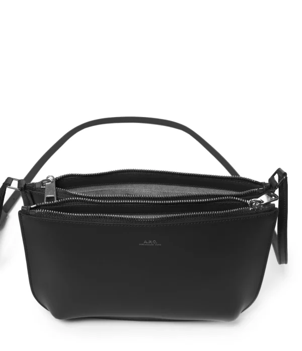 A.P.C. Sac Sarah Cuir Lisse Noir 3