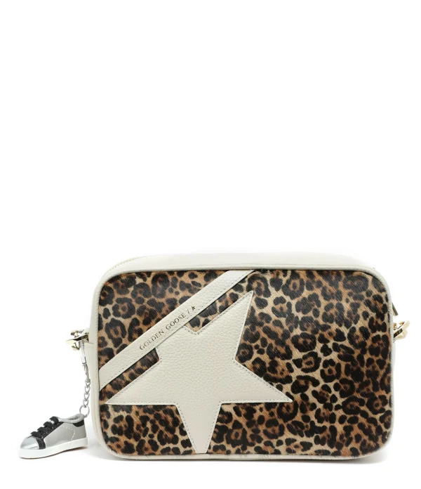 GOLDEN GOOSE Sac Star Cuir Pony Léopard 1