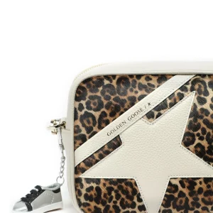 GOLDEN GOOSE Sac Star Cuir Pony Léopard 14