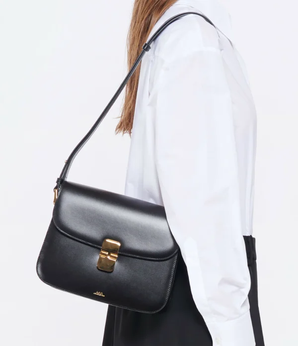 A.P.C. Sac Grace Cuir Lisse Noir 6