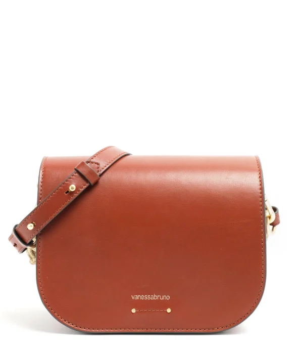 VANESSA BRUNO Sac Holly Cuir Cognac 1