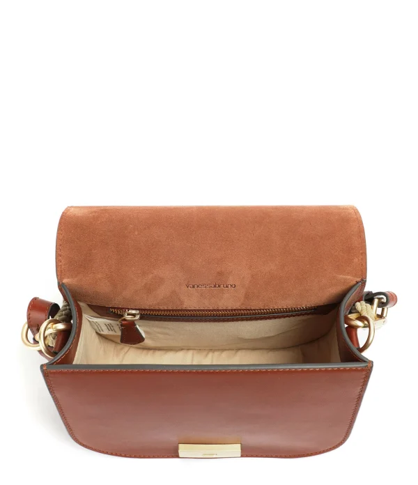 VANESSA BRUNO Sac Holly Cuir Cognac 4