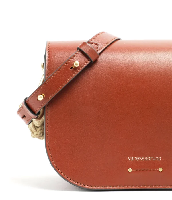 VANESSA BRUNO Sac Holly Cuir Cognac 5