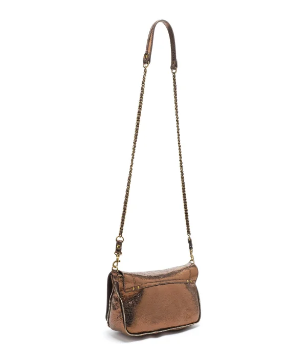 JEROME DREYFUSS Sac Bobi S Cuir Lamé Bronze 3