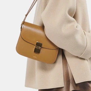 A.P.C. Sac Grace Small Cuir Lisse Camel 16