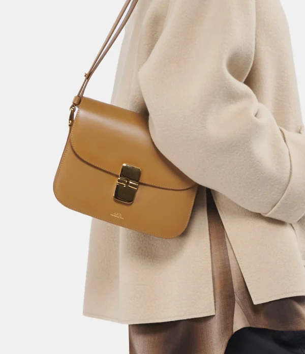 A.P.C. Sac Grace Small Cuir Lisse Camel 6