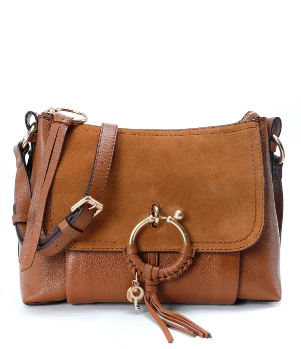 SEE BY CHLOE Sac Joan PM Cuir Grainé Caramel 1