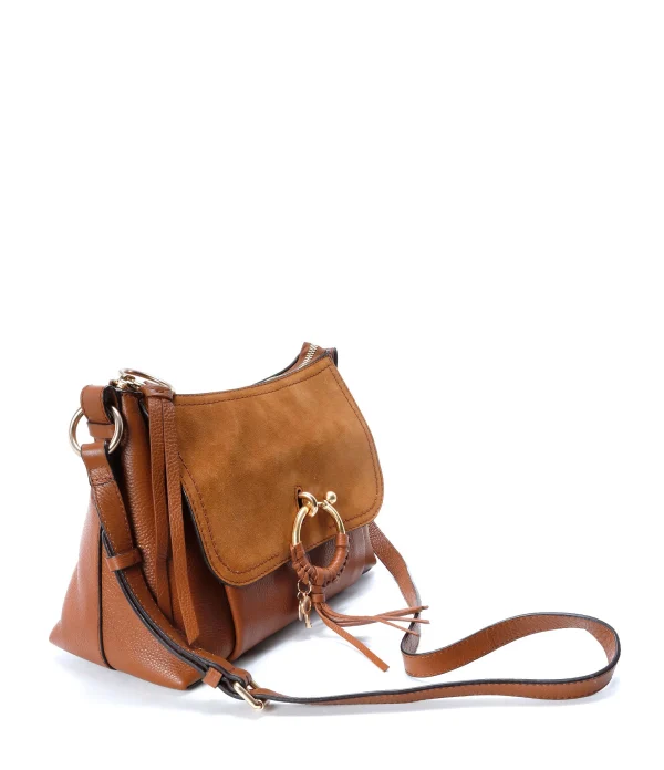 SEE BY CHLOE Sac Joan PM Cuir Grainé Caramel 3