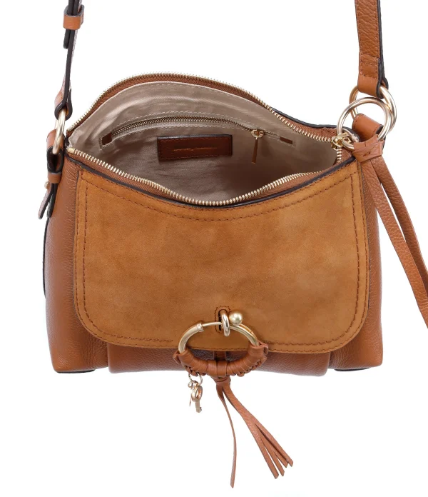 SEE BY CHLOE Sac Joan PM Cuir Grainé Caramel 5