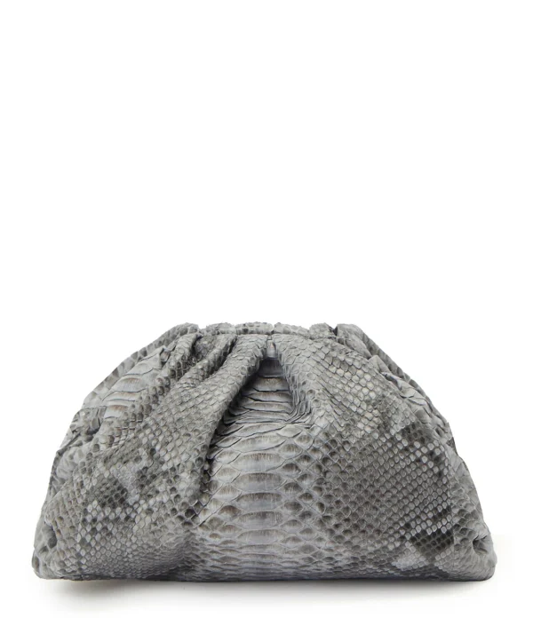 SISTA PARIS Sac Big Uniq Cuir Souple Python Gris Foncé 1