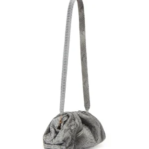 SISTA PARIS Sac Big Uniq Cuir Souple Python Gris Foncé 11