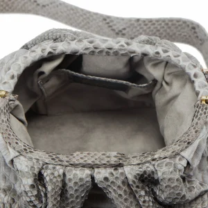 SISTA PARIS Sac Big Uniq Cuir Souple Python Gris Foncé 13