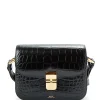 A.P.C. Sac Grace Small Cuir Embossé Croco Noir 28