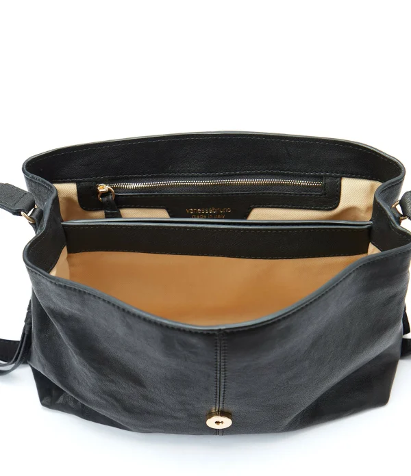 VANESSA BRUNO Sac Crossbody GM Cuir Agneau Noir 4