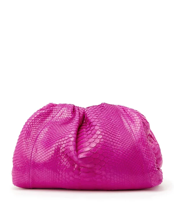 SISTA PARIS Sac Cuir Souple Python Rose Électrique Meilleur Prix Garanti 1