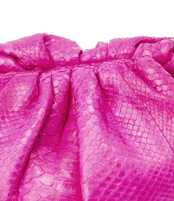 SISTA PARIS Sac Cuir Souple Python Rose Électrique Meilleur Prix Garanti 6