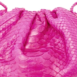 SISTA PARIS Sac Baby Uniq Cuir Souple Python Rose Électrique 14