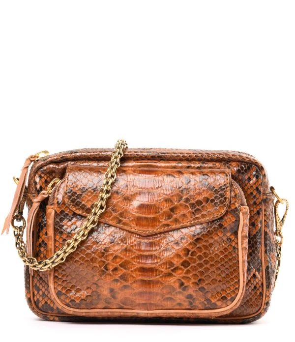 en ligne vente CLARIS VIROT Sac Big Charly Python Moka 1