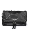 ZADIG & VOLTAIRE Sac Rocky Clous Cuir Grainé Noir 31