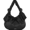 GANNI Sac Hobo Small Recyclé Noir 16