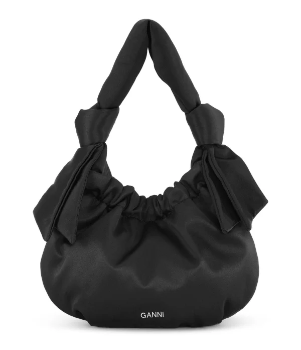 GANNI Sac Hobo Small Recyclé Noir 1