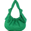 GANNI Sac Hobo Small Recyclé Vert 10