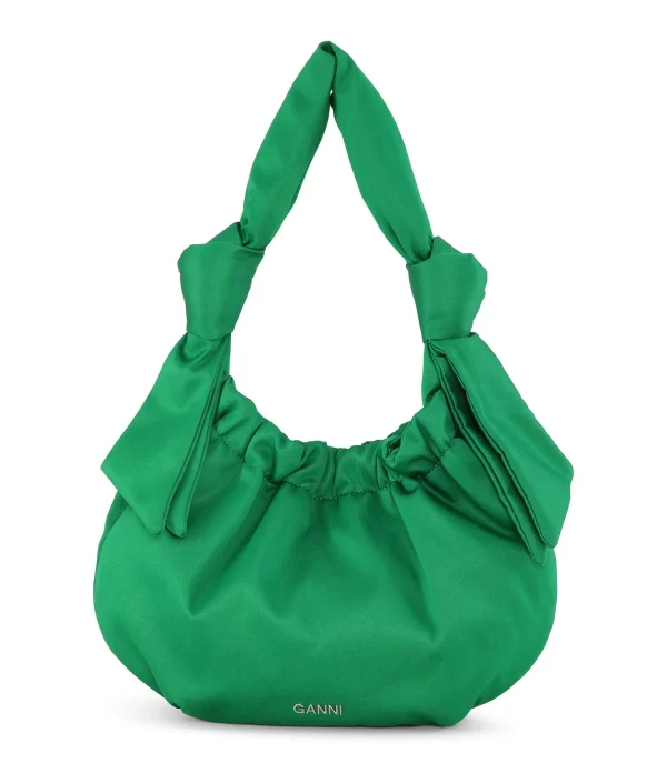 GANNI Sac Hobo Small Recyclé Vert 1