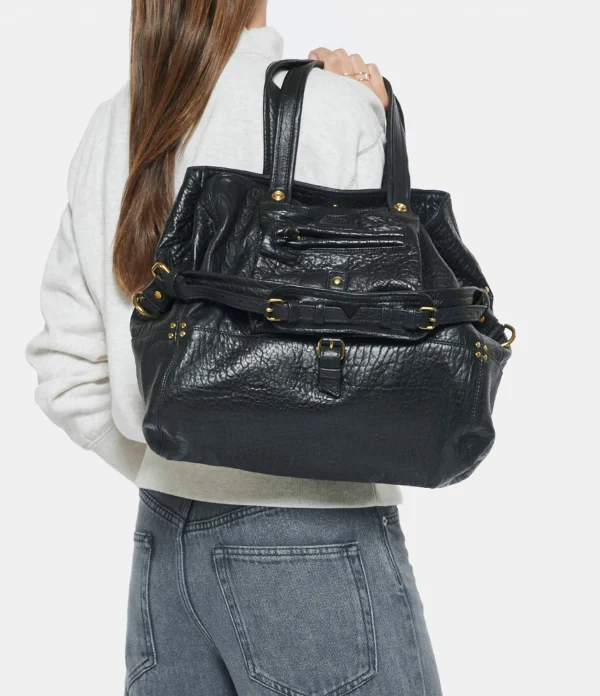 JEROME DREYFUSS Sac Billy M Cuir Bubble Noir 5