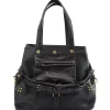 JEROME DREYFUSS Sac Billy M Cuir Grainé Noir Brass 26