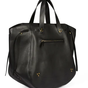 JEROME DREYFUSS Sac Marius Cuir Grainé Noir Brass 9