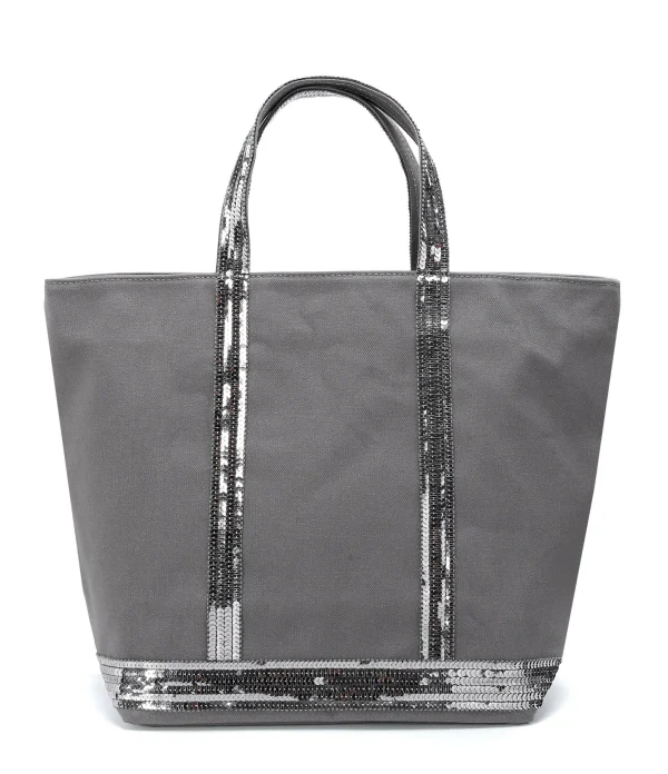 VANESSA BRUNO Cabas M Coton Anthracite 1