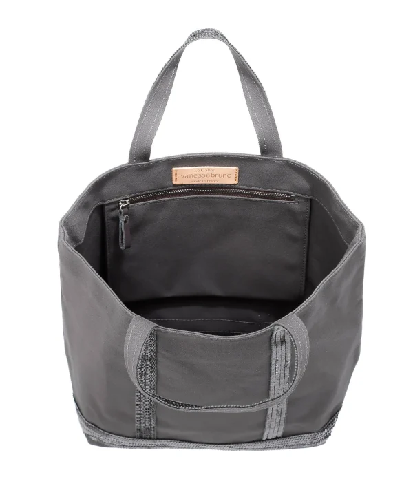 VANESSA BRUNO Cabas M Coton Anthracite 3