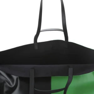 pas cher en vente CAHU Cabas Pratique L Toile Noir Vert 12