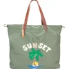 AEP + Sac Blancka Sunset Palm Coton Kaki Acheter 14