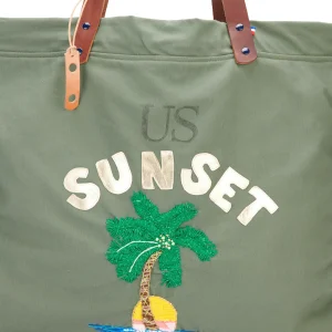 AEP + Sac Blancka Sunset Palm Coton Kaki Acheter 11