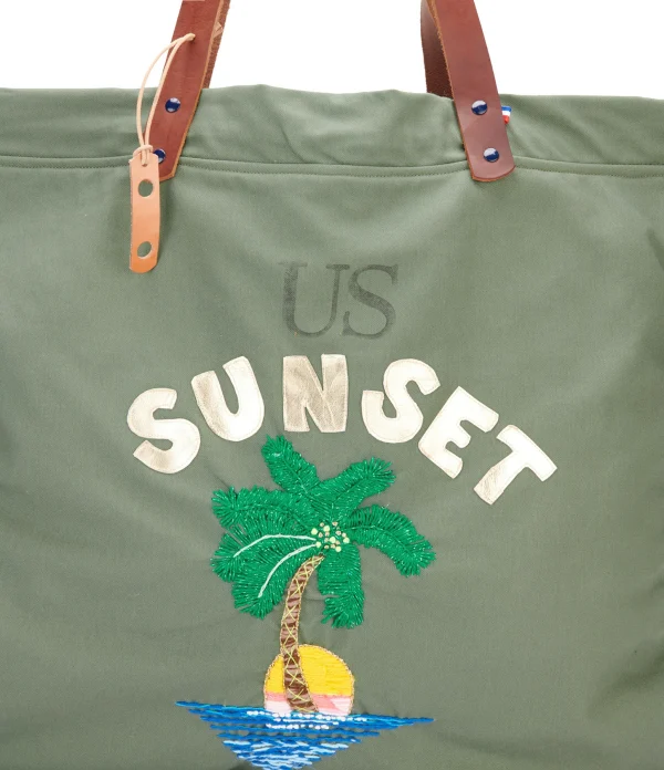 AEP + Sac Blancka Sunset Palm Coton Kaki Acheter 4