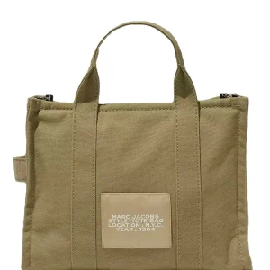 MARC JACOBS Sac The Medium Tote Coton Slate Green Retour Gratuit 15