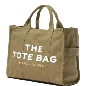 MARC JACOBS Sac The Medium Tote Coton Slate Green Retour Gratuit 17