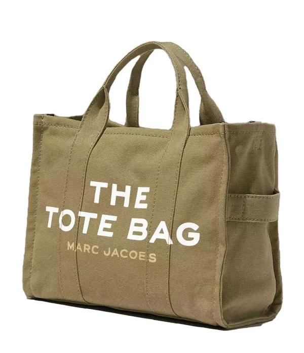 MARC JACOBS Sac The Medium Tote Coton Slate Green Retour Gratuit 6