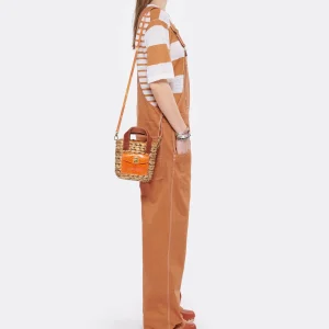 CLARIS VIROT Panier Joe Cuir Orange Paris 16